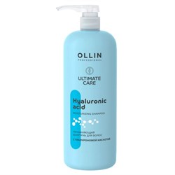 Ollin Увлажняющий шампунь для волос с гиалуроновой кислотой / Ultimate Care, 1000 мл 21659-30602 - фото 14775704