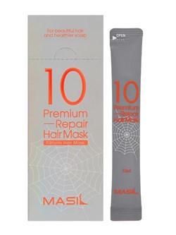 MASIL Маска для волос восстанавливающая / 10 Premium Repair Hair Mask Masil, 10 шт. x 12 мл 27806-73505 - фото 14776555