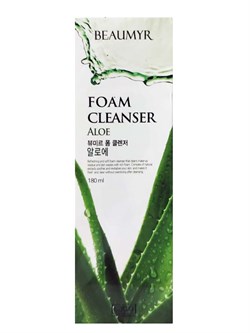 BEAUMYR Пенка для умывания с экстрактом алоэ / Aloe Foam Cleansing, 180 мл 25446-76105 - фото 14778769