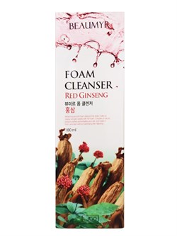 BEAUMYR Пенка для умывания с экстрактом красного женьшеня / Red Ginseng Foam Cleansing, 180 мл 25447-76212 - фото 14778777
