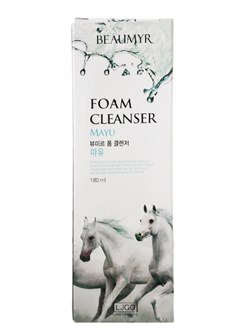 BEAUMYR Пенка для умывания с экстрактом лошадиного жира / Mayu Foam Cleansing, 180 мл 25443-76213 - фото 14778779