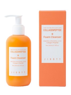 Jigott Очищающая пенка для лица с коллагеном и пептидами / Collagen + Peptide Foam Cleanser, 200 мл 25371-75846 - фото 14778832
