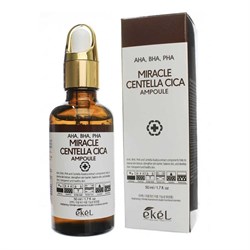 Ekel Ампульная сыворотка с кислотами / Miracle Centella Cica Ampoule (AHA, BHA, PHA) brown, 50 мл 18678-20277 - фото 14779266