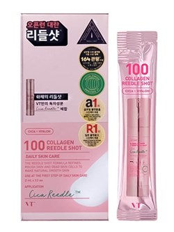 VT Cosmetics Бустер-сыворотка для лица с микроиглами и коллагеном / Collagen Reedle Shot 100 Stick, 10 x 2 мл 27963-76631 - фото 14779624