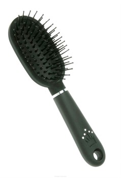 Dewal Beauty Щетка для волос массажная овальная мини / Шарм DBH2351, черный 3716-2776 - фото 14783184