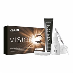 Ollin Набор для окрашивания бровей и ресниц / Vision, светло-коричневый 22370-54781 - фото 14786261