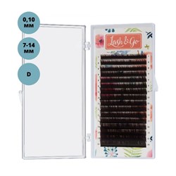 Lash&Go Ресницы на ленте «Эспрессо»‎ 16 линий 7-14 мм, D, 0,10 мм, коричневый 15759-25661 - фото 14786597
