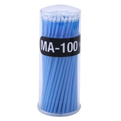 Kristaller Микробраши одноразовые для нанесения растворов / MA-100 Regular, синий, 100 шт 19327-22551 - фото 14786652