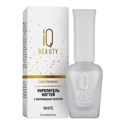 IQ Beauty Укрепитель для ногтей с коллоидным золотом / Gold Hardener White, 12,5 мл 23086-64379 - фото 14787835