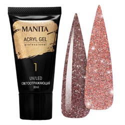 Manita Professional Акриловый гель для ногтей светоотражающий №01, 15 мл 22599-63737 - фото 14788035