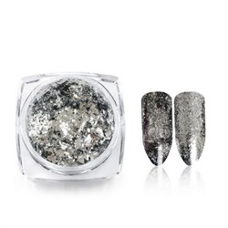 Nail Art Зеркальная втирка мелкие хлопья, серебристый 15053-15763 - фото 14788297
