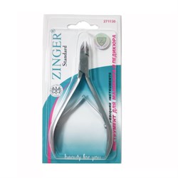 Zinger Кусачки маникюрные для кутикулы / Standard B002 FD LJ-2spr, двойная пружина, серебристый матовый 2522-66265 - фото 14788922