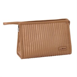 Kristaller Косметичка женская Love peace rectangular стёганая, светло-коричневый 25012-72459 - фото 14805250