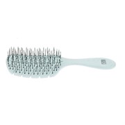 Dewal Beauty Щетка для волос продувная с нейлоновым штифтом / Eco-Friendly Aqua, листик, голубой DBEF1-Aqua 15310-16063