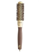 Olivia Garden Термобрашинг для укладки волос / Expert Blowout Shine Wavy Bristles Gold & Brown, 25 мм, коричневый 23434-66158