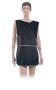 Dewal Фартук мастера для стрижки со спинкой короткий BN90015, черный, 45 х 82 см 2945-2330