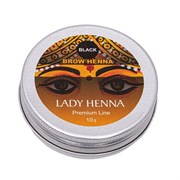 Lady Henna Краска для бровей на основе хны чёрная / Premium Line 17656-18915
