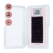 Lash Secret Ресницы для наращивания, одна длина, 16 линий, 0,07/C+/13 мм, чёрный 10515-8121
