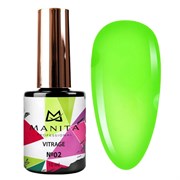 Manita Professional Гель-лак для ногтей c эффектом витража / Vitrage №02, зеленый, 10 мл 23291-64604