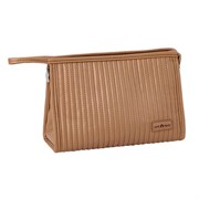 Kristaller Косметичка женская Love peace rectangular стёганая, светло-коричневый 25012-72459