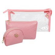 Kristaller Набор косметичек Embossing circle 3 in 1, розовый 25087-72546