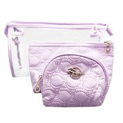 Kristaller Набор косметичек Embossing circle 3 in 1, сиреневый 25090-72553